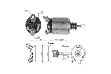 Тяговое реле, стартер ZM633