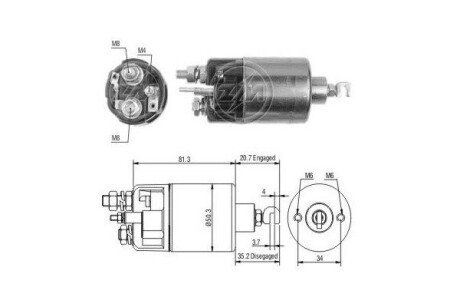 Втягуюче реле стартера ZM664