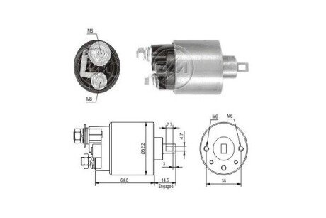 Втягуюче реле стартера ZM712