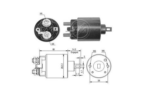 Втягуюче реле стартера ZM716