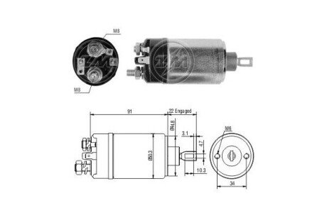 Тяговое реле, стартер ZM726