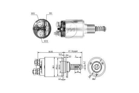 Втягуюче реле стартера ZM732