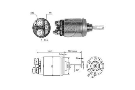 Втягуюче реле стартера ZM742