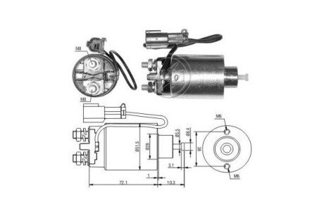 Втягуюче реле стартера ZM793