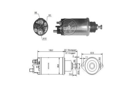 Втягуюче реле стартера ZM816