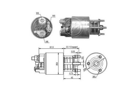 Втягуюче реле стартера ZM8395