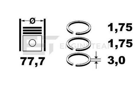 Комплект кілець на поршень R4001750