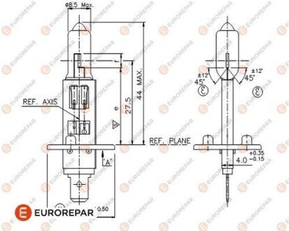 EUROREPAR 8539293090 E:ЛАМПА H1 12V-55W 1616430880