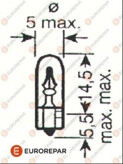 EUROREPAR 8539293090 E:ЛАМПА 12V-W1,2W 1616431680