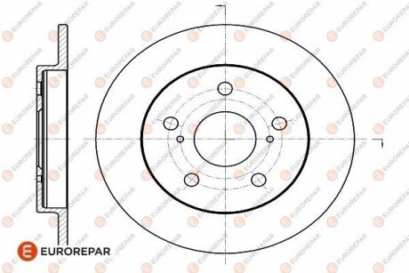 EUROREPAR 8708309198 ДИСК ГАЛЬМ?ВНИЙ К-КТ 1642770380