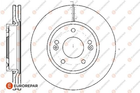 EUROREPAR 8708309198 ДИСК ГАЛЬМ. ПЕРЕДН?Й 2ШТ 1667853680