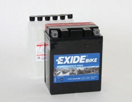 Акумулятор 12Ah-12v EXIDE AGM (134x89x164), L+ YTX14AH-BS