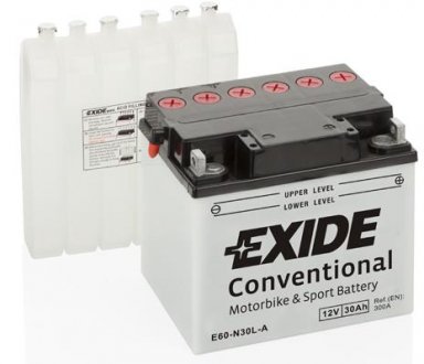 Аккумулятор   30Ah-12v Exide (E60-N30L-A) (185х128х168) R, EN300