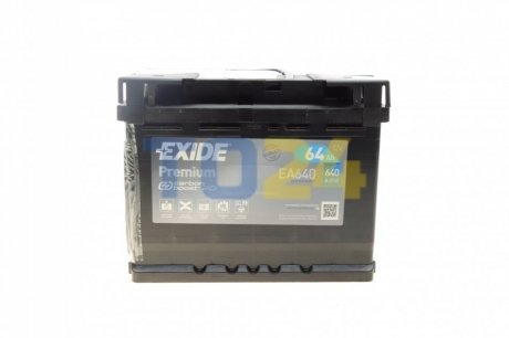 Аккумулятор 64Ah-12v PREMIUM(242х175х190),R,EN640 EXIDE EA640 (фото 1)