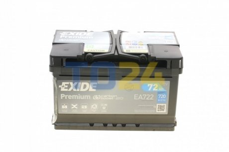 Акумулятор 72Ah-12v Exide PREMIUM (278х175х175), R, EN720!. -15% EA722
