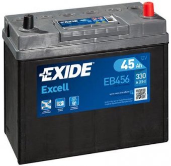 Аккумулятор   45Ah-12v Exide EXCELL(234х127х220),R,EN300 Азия тонк.клеммы EB456