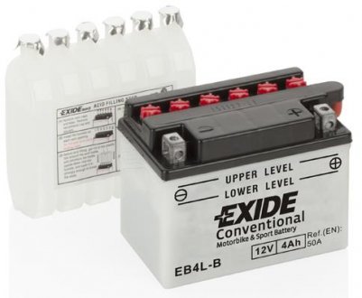 Аккумулятор    4Ah-12v Exide (EB4L-B) (120х70х92) R, EN50