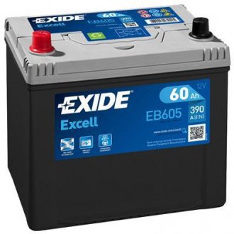 Акумулятор   60Ah-12v Exide EXCELL(230х172х220),L,EN480 Азія EB605