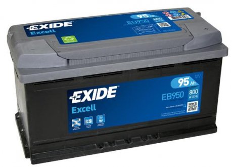 Аккумулятор 95Ah-12v EXCELL(353х175х190),R,EN800 !КАТ. -10% EXIDE EB950 (фото 1)