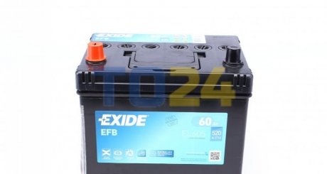 Акумулятор 60Ah-12v EFB (230x173x222), L+ EXIDE EL605 (фото 1)