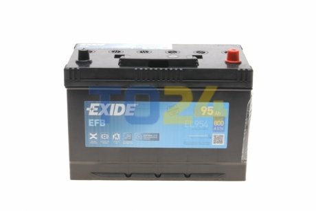 Аккумулятор 95Ah-12v EFB (306х173х222), R+ EXIDE EL954 (фото 1)