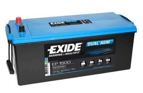 Акумулятор 180Ah-12v EXIDE AGM (513x223x223), L+ EP1500