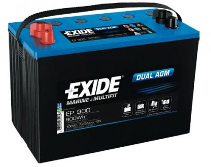 Акумулятор 100Ah-12v EXIDE AGM (330x173x240), L+ EP900