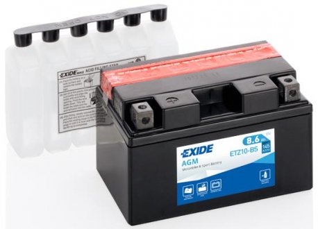 Аккумулятор    8,6Ah-12v Exide AGM (ETZ10-BS) (150х87х93) L, EN145