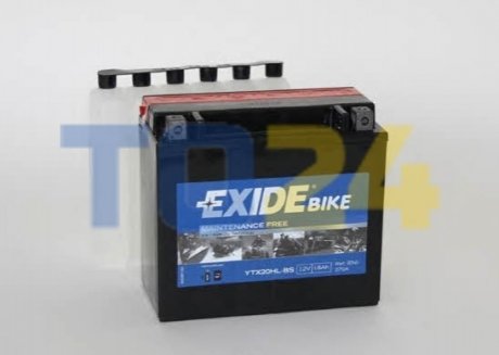 Акумулятор 18Ah-12v EXIDE AGM (175x87x155), R+ YTX20HL-BS