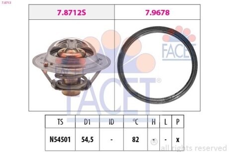 Термостат Renault Megane III (09-), Fluence (10-), Koleos (13-) 2.0 16V, 2.0 TCE 78713