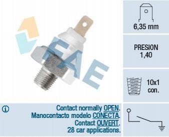 Датчик тиску масла FAE 12920 (фото 1)