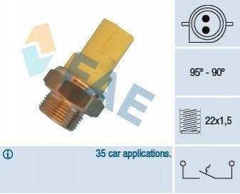 Термовимикач вентилятора радіатора FAE 36330 (фото 1)