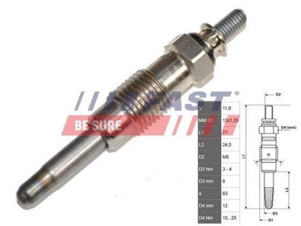 Свічка розжарення FT82710