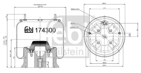 Подушка амортизуюча FEBI 174300 (фото 1)