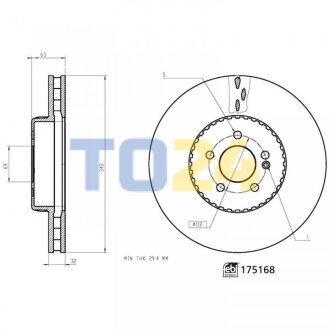 FEBI диск гальм. передн. DB CLS 17- 175168