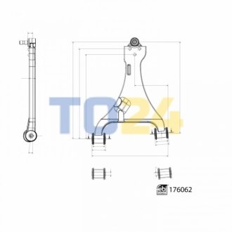 Важіль підвіски передній 176062