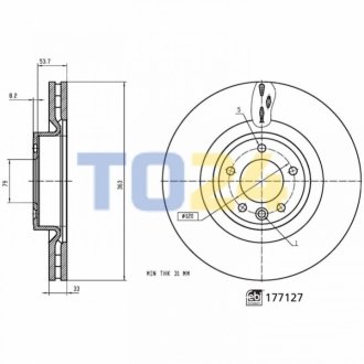 Тормозной диск 177127