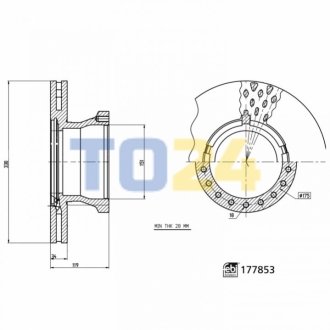 Гальмівний диск 177853