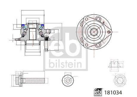 FEBI OPEL підшипник передн.маточини Astra K 15- 181034