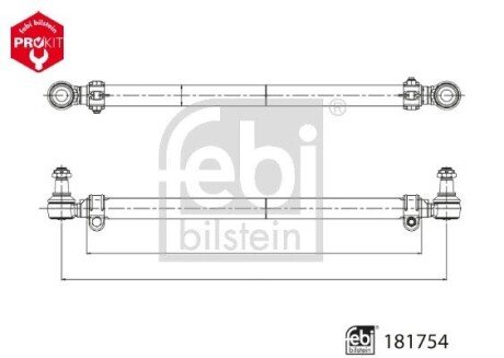 Рульова тяга поперечна 181754