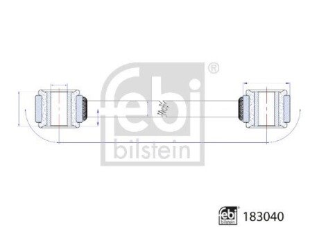 Тяга стабілізатора (заднього) MB Sprinter 907/910 2.2/3.0D 18- (L=287mm) 183040