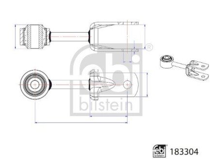 Тяга стабілізатора (заднього) VW Crafter 50/Man TGE 2.0D 17- (135mm) 183304