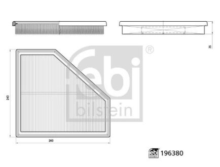 Фільтр повітряний FEBI 196380 (фото 1)