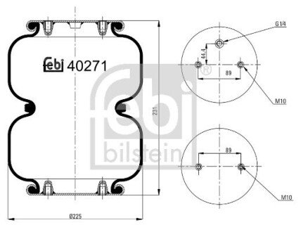 Пневмоподушка FEBI 40271 (фото 1)