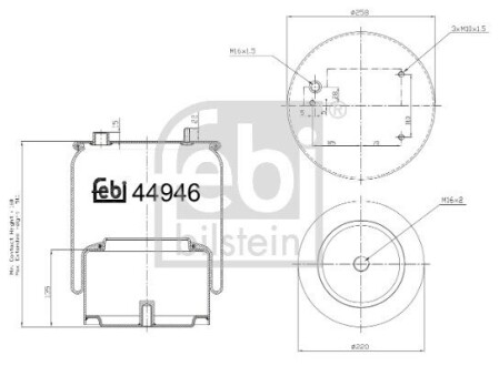 Подушка амортизуюча FEBI 44946 (фото 1)