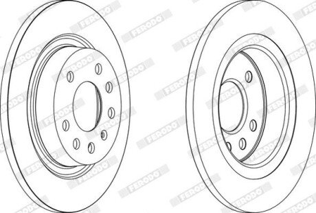 Тормозной диск (задний) FERODO DDF1288 (фото 1)