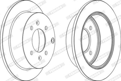 Гальмівний диск (задній) FERODO DDF1448 (фото 1)