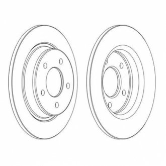 Тормозной диск (задний) FERODO DDF1546C (фото 1)