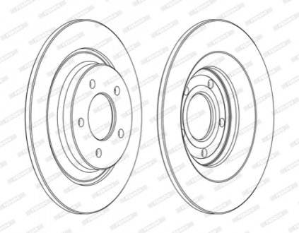 Тормозной диск (задний) FERODO DDF1547C (фото 1)