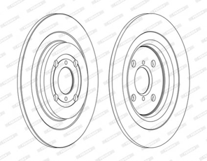 Тормозной диск (задний) FERODO DDF1588C (фото 1)